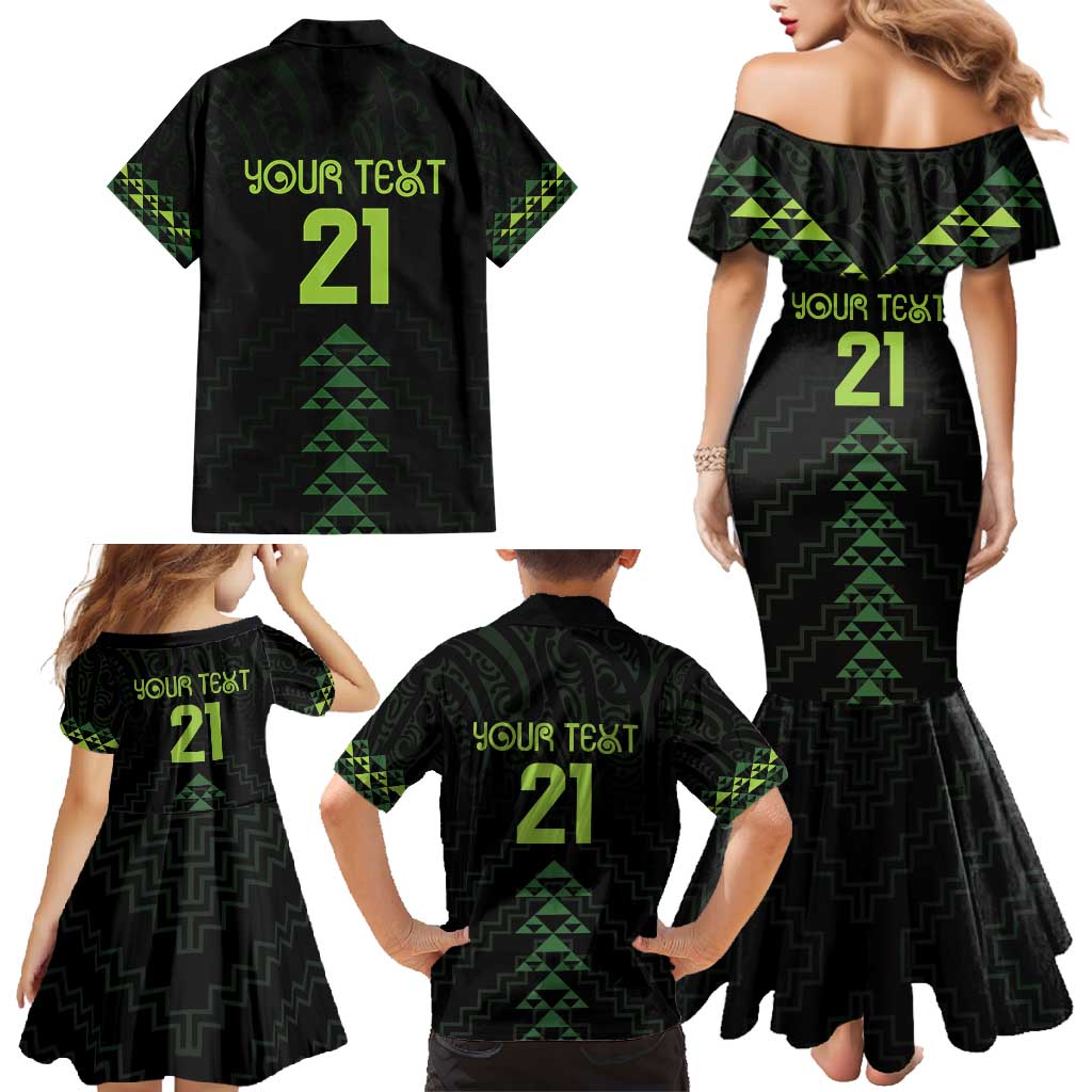 Custom New Zealand Maori Koru Koiri Motif Family Matching Mermaid Dress and Hawaiian Shirt LT9 - Polynesian Pride