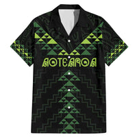 Custom New Zealand Maori Koru Koiri Motif Family Matching Mermaid Dress and Hawaiian Shirt LT9 Dad's Shirt - Short Sleeve Green - Polynesian Pride