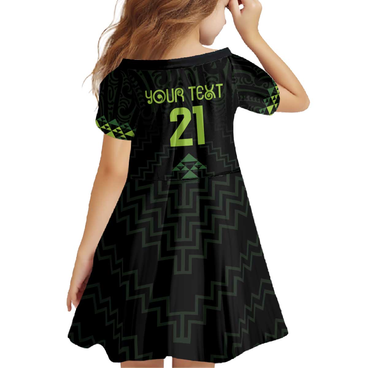 Custom New Zealand Maori Koru Koiri Motif Family Matching Off The Shoulder Long Sleeve Dress and Hawaiian Shirt LT9 - Polynesian Pride