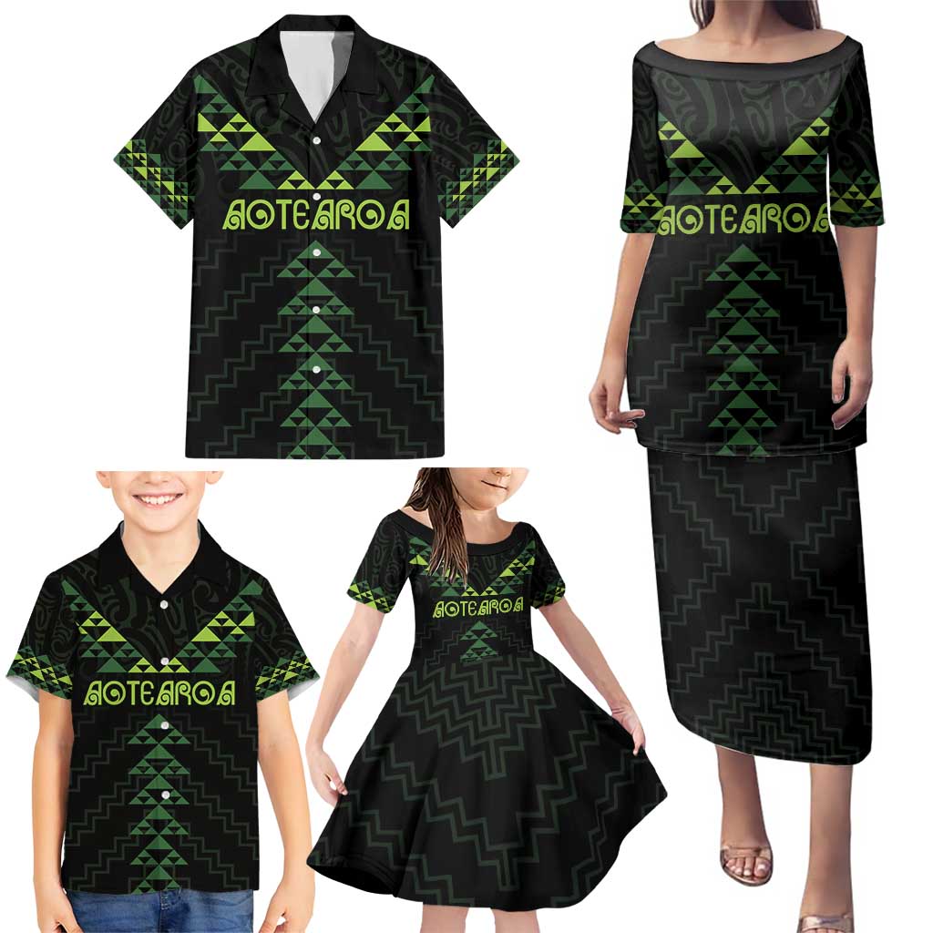 Custom New Zealand Maori Koru Koiri Motif Family Matching Puletasi and Hawaiian Shirt LT9 - Polynesian Pride