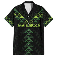 Custom New Zealand Maori Koru Koiri Motif Family Matching Puletasi and Hawaiian Shirt LT9 Dad's Shirt - Short Sleeve Green - Polynesian Pride