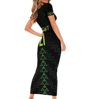 Custom New Zealand Maori Koru Koiri Motif Family Matching Short Sleeve Bodycon Dress and Hawaiian Shirt LT9 - Polynesian Pride