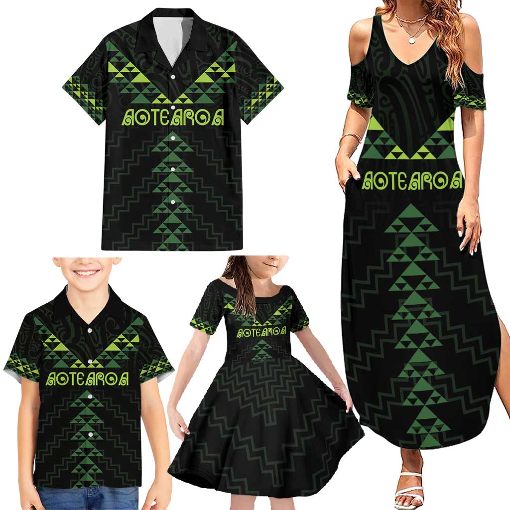 Custom New Zealand Maori Koru Koiri Motif Family Matching Summer Maxi Dress and Hawaiian Shirt LT9 - Polynesian Pride
