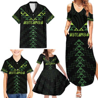 Custom New Zealand Maori Koru Koiri Motif Family Matching Summer Maxi Dress and Hawaiian Shirt LT9 - Polynesian Pride