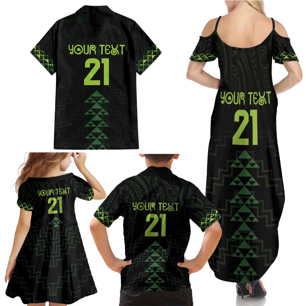 Custom New Zealand Maori Koru Koiri Motif Family Matching Summer Maxi Dress and Hawaiian Shirt LT9 - Polynesian Pride