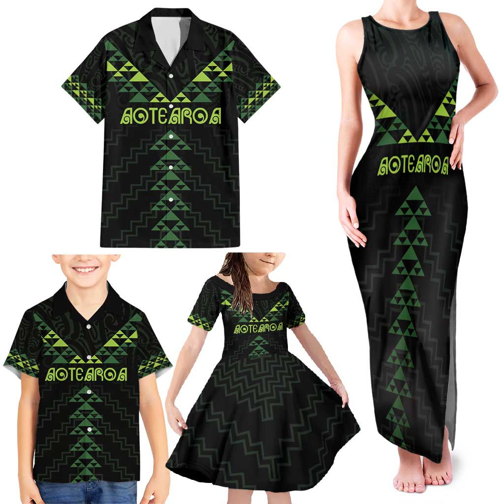Custom New Zealand Maori Koru Koiri Motif Family Matching Tank Maxi Dress and Hawaiian Shirt LT9 - Polynesian Pride