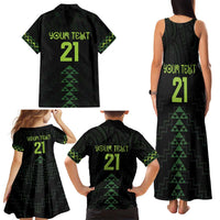 Custom New Zealand Maori Koru Koiri Motif Family Matching Tank Maxi Dress and Hawaiian Shirt LT9 - Polynesian Pride