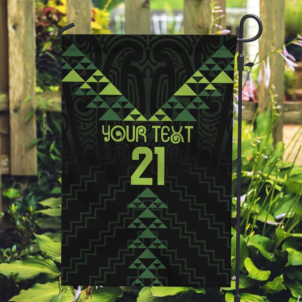 Custom New Zealand Maori Koru Koiri Motif Garden Flag LT9 Garden Flag Green - Polynesian Pride