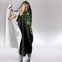 Custom New Zealand Maori Koru Koiri Motif Hooded Blanket