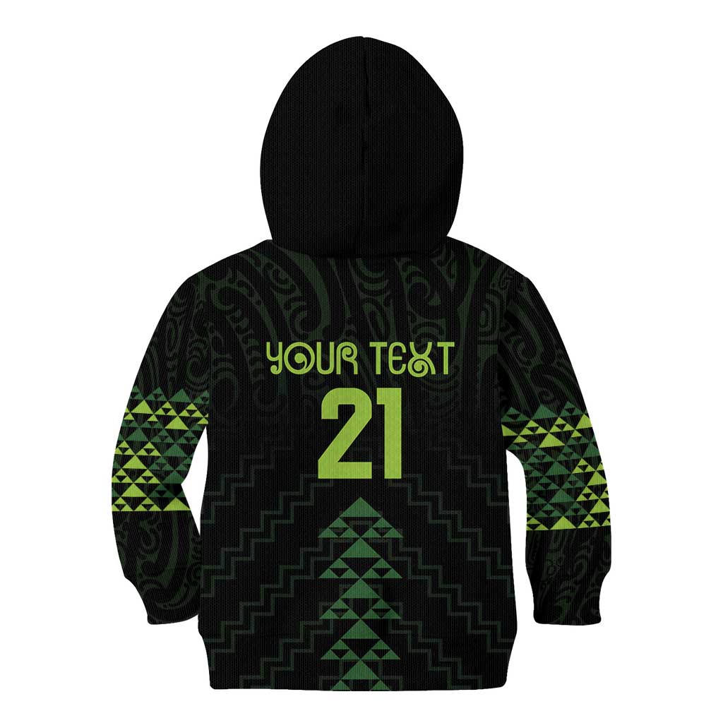 Custom New Zealand Maori Koru Koiri Motif Kid Hoodie