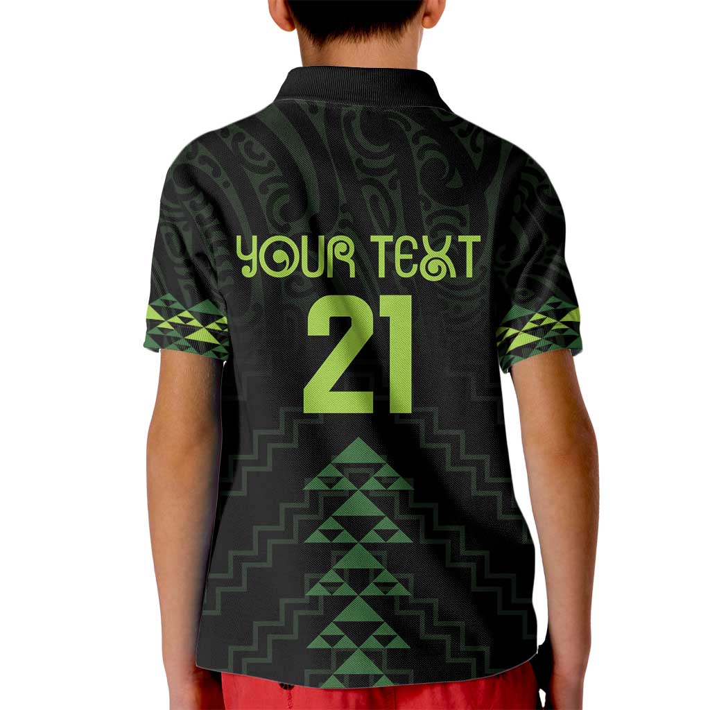 Custom New Zealand Maori Koru Koiri Motif Kid Polo Shirt