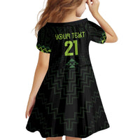 Custom New Zealand Maori Koru Koiri Motif Kid Short Sleeve Dress