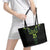 Custom New Zealand Maori Koru Koiri Motif Leather Tote Bag