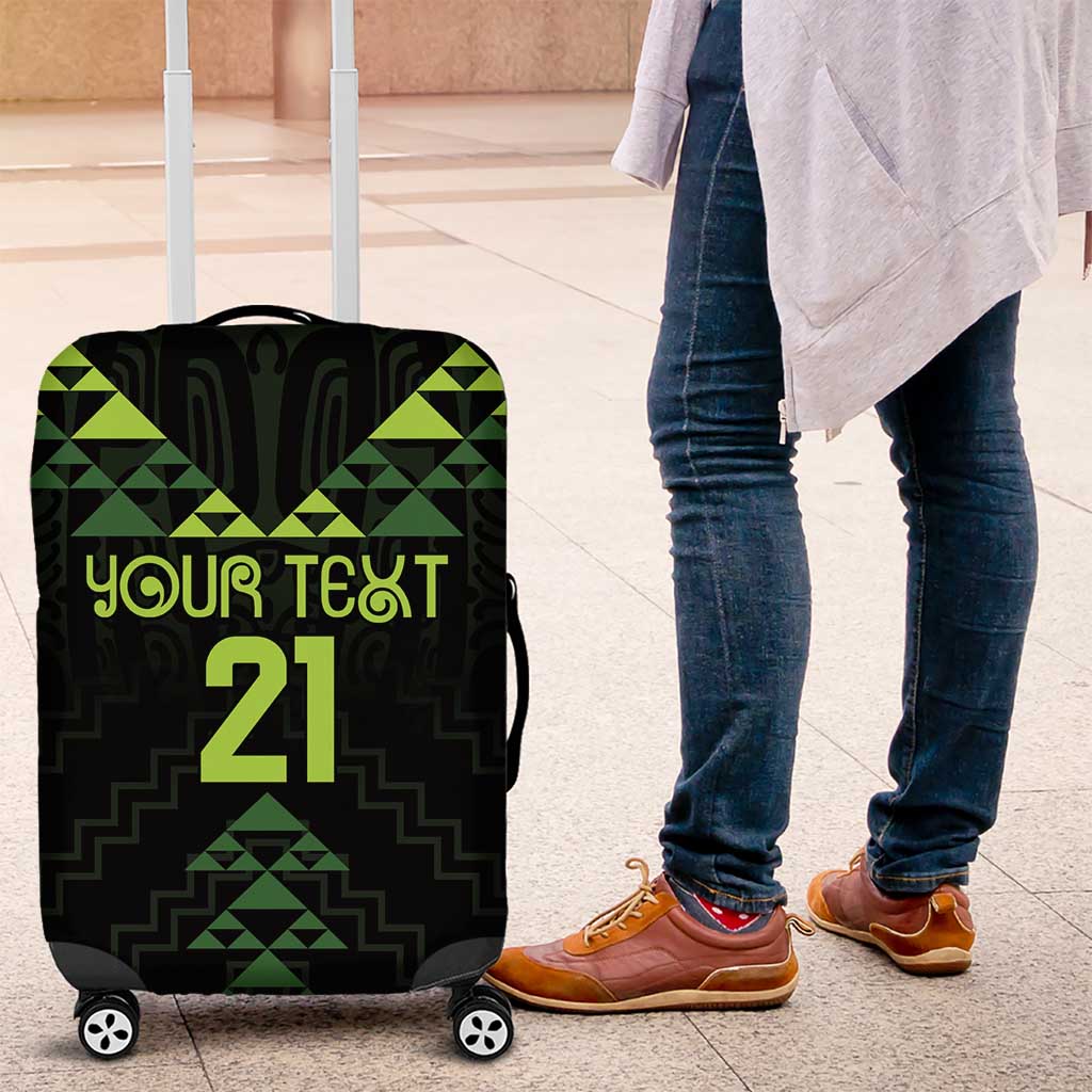 Custom New Zealand Maori Koru Koiri Motif Luggage Cover