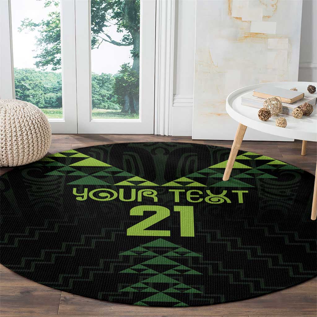 Custom New Zealand Maori Koru Koiri Motif Round Carpet
