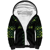 Custom New Zealand Maori Koru Koiri Motif Sherpa Hoodie