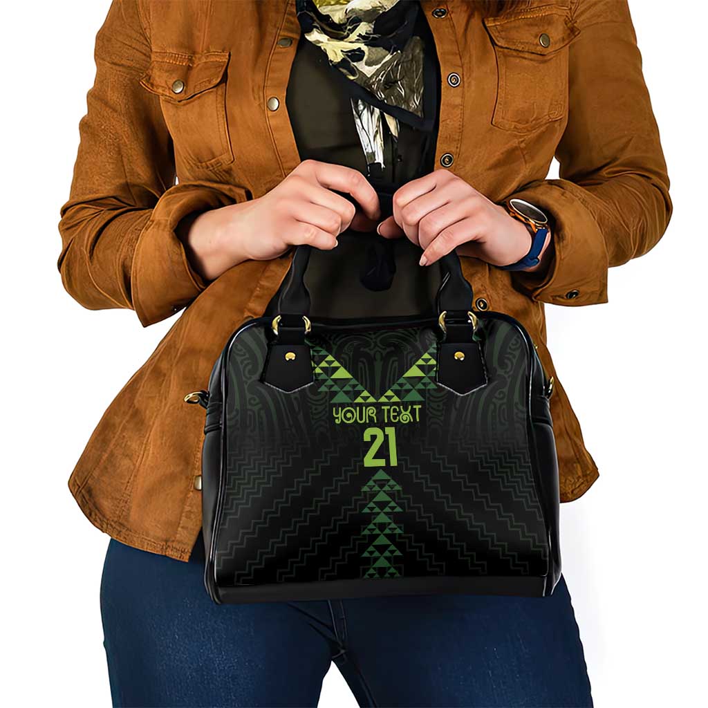 Custom New Zealand Maori Koru Koiri Motif Shoulder Handbag