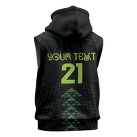 Custom New Zealand Maori Koru Koiri Motif Sleeveless Hoodie - Polynesian Pride