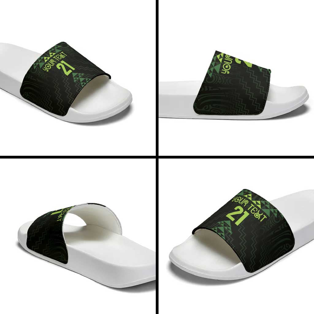 Custom New Zealand Maori Koru Koiri Motif Slide Sandals - Polynesian Pride