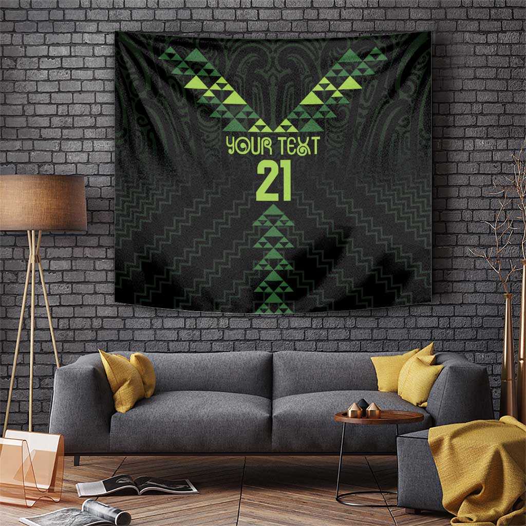 Custom New Zealand Maori Koru Koiri Motif Tapestry LT9 Green - Polynesian Pride