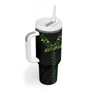 Custom New Zealand Maori Koru Koiri Motif Tumbler With Handle