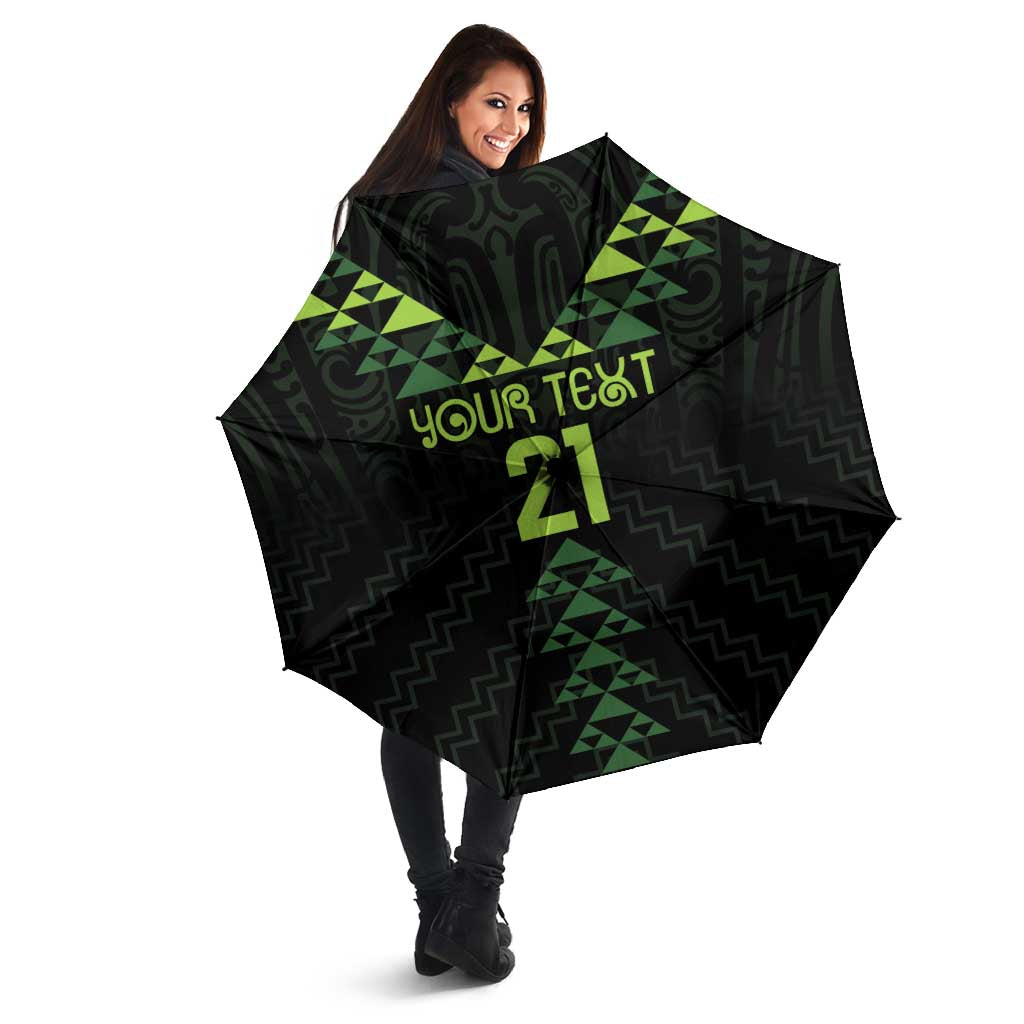 Custom New Zealand Maori Koru Koiri Motif Umbrella - Polynesian Pride