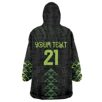 Custom New Zealand Maori Koru Koiri Motif Wearable Blanket Hoodie