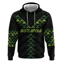 Custom New Zealand Maori Koru Koiri Motif Zip Hoodie LT9 Pullover Hoodie Green - Polynesian Pride