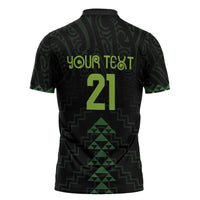 Custom New Zealand Maori Koru Koiri Motif Zipper Polo Shirt LT9 - Polynesian Pride