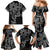 Filipino Sun Tribal Tattoo Family Matching Mermaid Dress and Hawaiian Shirt Philippines Inspired Barong Simple Black