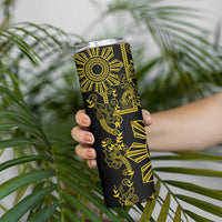 Filipino Sun Tribal Tattoo Skinny Tumbler Philippines Inspired Barong Simple Gold LT9 - Polynesian Pride