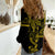 Filipino Sun Tribal Tattoo Women Casual Shirt Philippines Inspired Barong Simple Gold