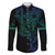 Filipino Sun Tribal Tattoo Family Matching Mermaid Dress and Hawaiian Shirt Philippines Inspired Barong Blue Art