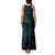 Filipino Sun Tribal Tattoo Family Matching Tank Maxi Dress and Hawaiian Shirt Philippines Inspired Barong Blue Art
