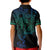 Filipino Sun Tribal Tattoo Kid Polo Shirt Philippines Inspired Barong Blue Art