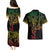 Filipino Sun Tribal Tattoo Couples Matching Puletasi and Hawaiian Shirt Philippines Inspired Barong Reggae Art