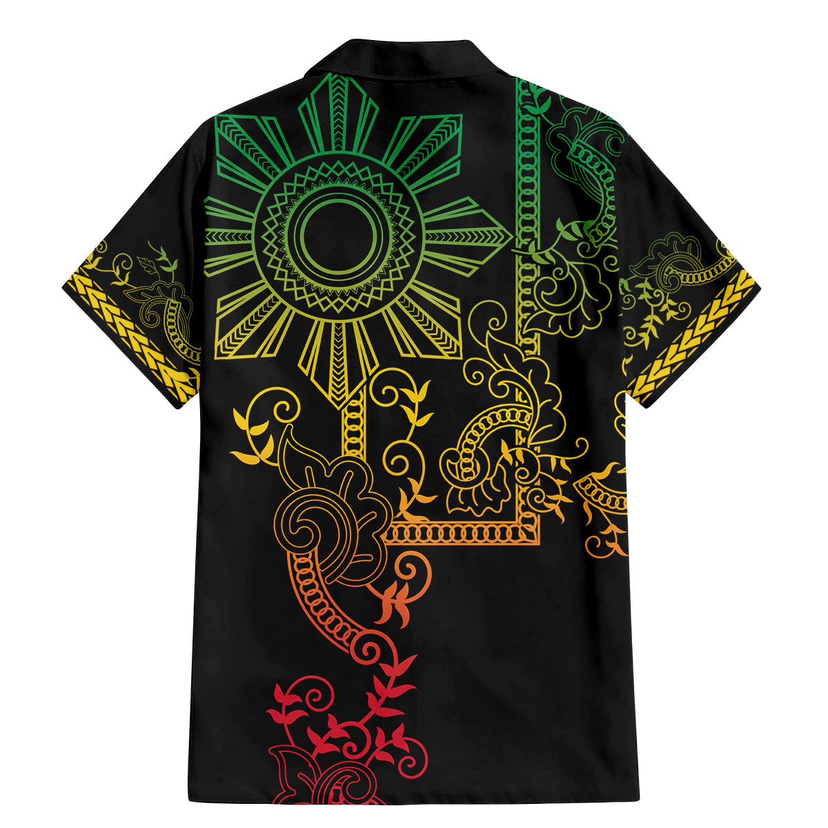 Filipino Sun Tribal Tattoo Family Matching Mermaid Dress and Hawaiian Shirt Philippines Inspired Barong Reggae Art LT9 - Polynesian Pride