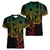 Filipino Sun Tribal Tattoo Women V-Neck T-Shirt Philippines Inspired Barong Reggae Art