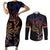 Filipino Sun Tribal Tattoo Couples Matching Short Sleeve Bodycon Dress and Long Sleeve Button Shirt Philippines Inspired Barong Pink Art