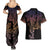 Filipino Sun Tribal Tattoo Couples Matching Summer Maxi Dress and Hawaiian Shirt Philippines Inspired Barong Pink Art