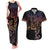 Filipino Sun Tribal Tattoo Couples Matching Tank Maxi Dress and Hawaiian Shirt Philippines Inspired Barong Pink Art