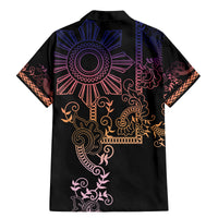 Filipino Sun Tribal Tattoo Family Matching Mermaid Dress and Hawaiian Shirt Philippines Inspired Barong Pink Art LT9 - Polynesian Pride