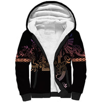 Filipino Sun Tribal Tattoo Sherpa Hoodie Philippines Inspired Barong Pink Art