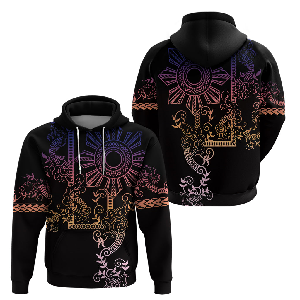 Filipino Sun Tribal Tattoo Zip Hoodie Philippines Inspired Barong Pink Art