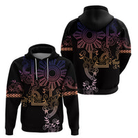 Filipino Sun Tribal Tattoo Zip Hoodie Philippines Inspired Barong Pink Art