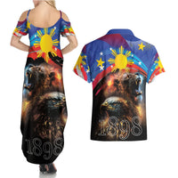 Philippines Lion and Eagle 1898 Couples Matching Summer Maxi Dress and Hawaiian Shirt Pilipinas Maligayang Araw ng Kalayaan