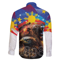 Philippines Lion and Eagle 1898 Family Matching Off Shoulder Short Dress and Hawaiian Shirt Pilipinas Maligayang Araw ng Kalayaan LT9 - Polynesian Pride