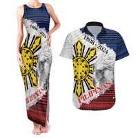 Philippines 126th Independence Day Couples Matching Tank Maxi Dress and Hawaiian Shirt Pilipinas Hunyo 12 Maligayang Araw ng Kalayaan LT9 White - Polynesian Pride