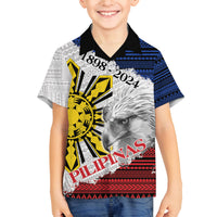 Philippines 126th Independence Day Family Matching Off Shoulder Maxi Dress and Hawaiian Shirt Pilipinas Hunyo 12 Maligayang Araw ng Kalayaan LT9 Son's Shirt White - Polynesian Pride