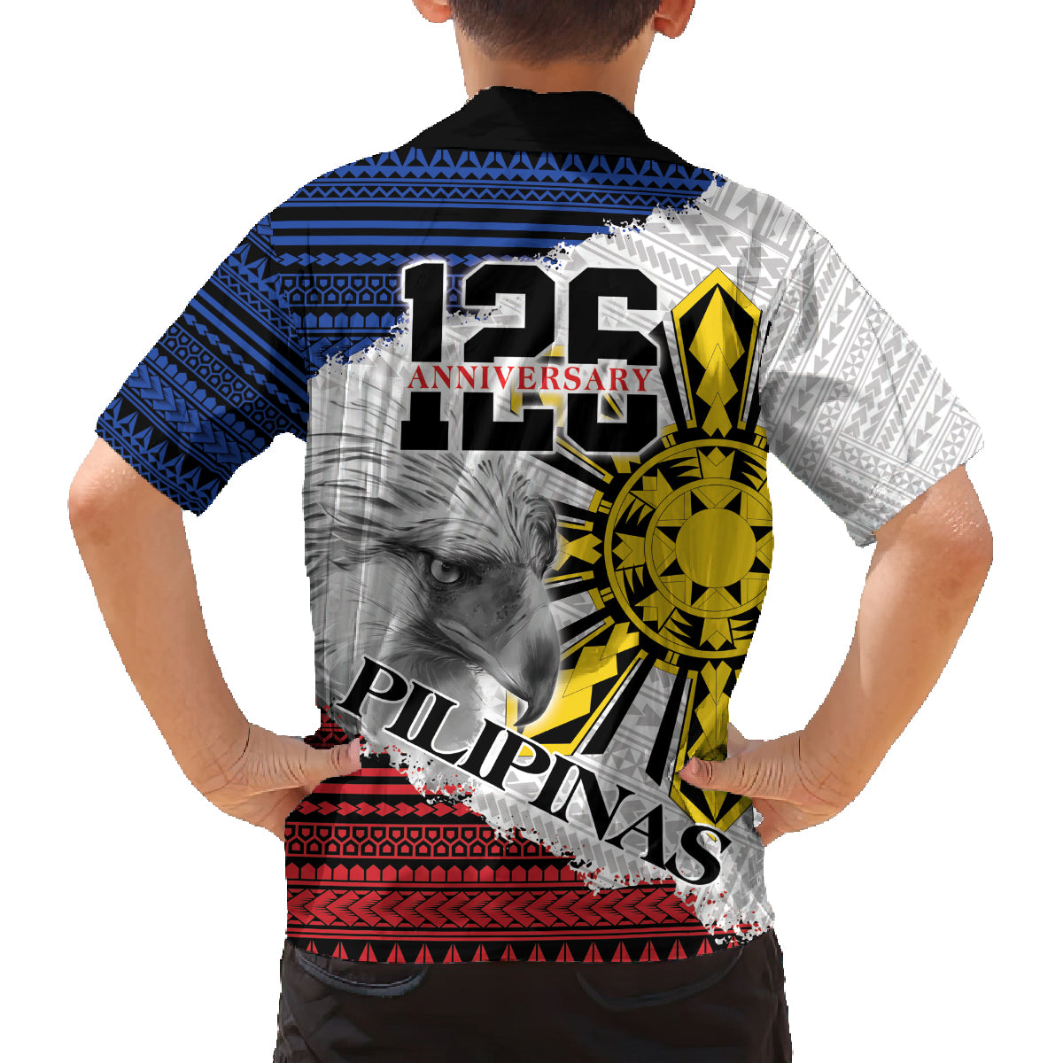 Philippines 126th Independence Day Family Matching Off Shoulder Short Dress and Hawaiian Shirt Pilipinas Hunyo 12 Maligayang Araw ng Kalayaan LT9 - Polynesian Pride